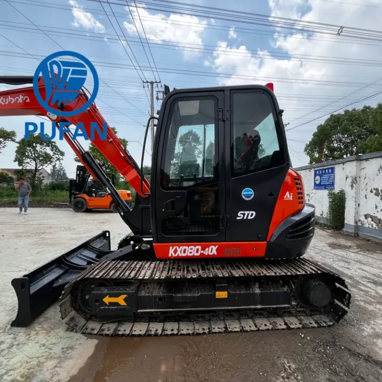 Used Kubota kx080-4 excavator6